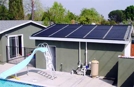 Solar heating pools system