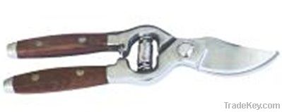 8 inch Deluxe stainless bypass pruner with wood handle