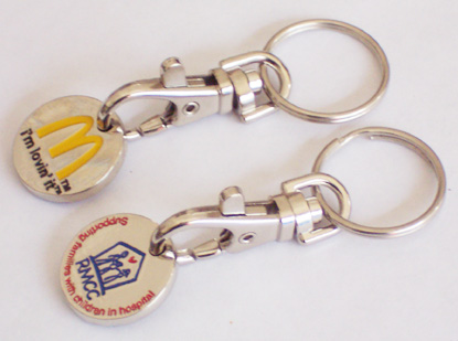shopping coin with key chain