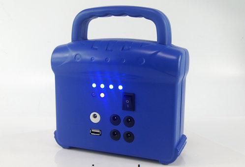 6W Home Portable Solar Power System 2 LED Lights