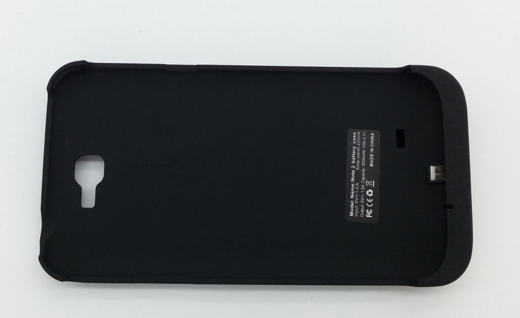 Solar Recharge Battery Case for Samsung Galaxy Note 2 N7100 Power Bank 3000mah