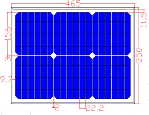 40W monocrystalline solar panel 
