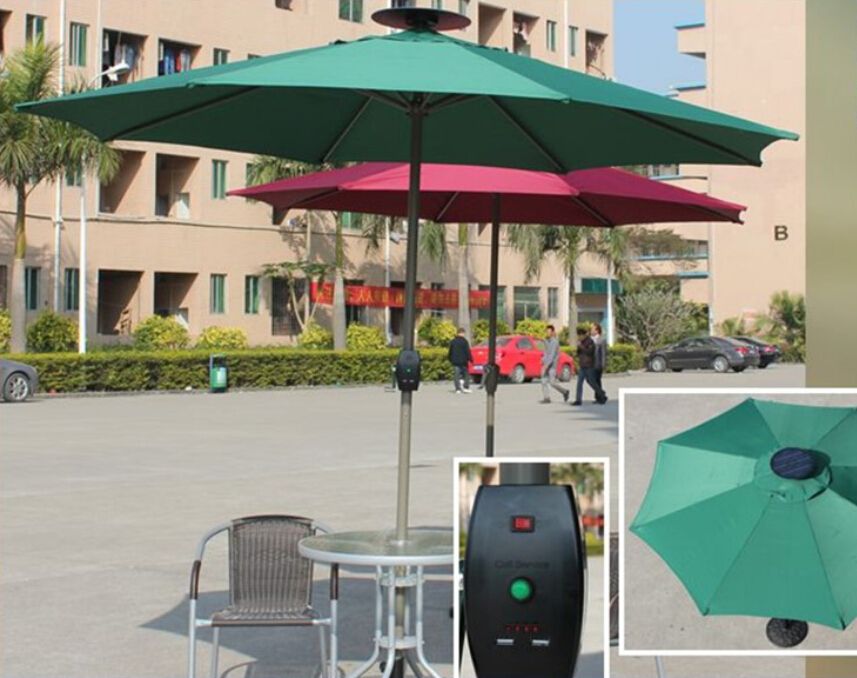 Solar Umbrella with USB Charger LED Light 10000mah Power  Bank