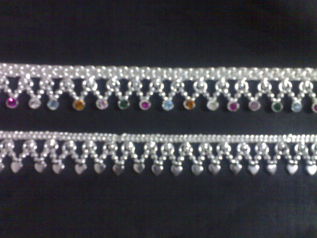 silver fancy anklets(payal, janjar)