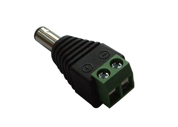 CCTV Power Connector- Male Plug with Screw Terminals PC102