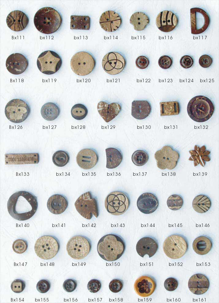coconut buttons ,shell buttons