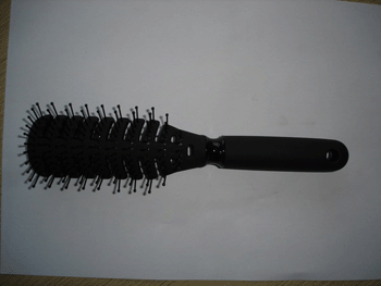 black hair brush