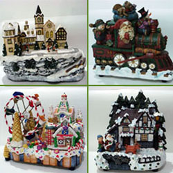 Manufacture- Resinic Crafts-fiber christmas village