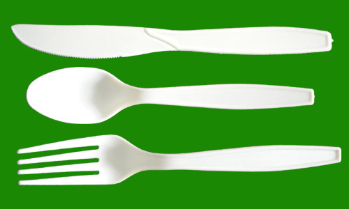 Sell corn starch based snack disposable bio degradable cutlery DT02