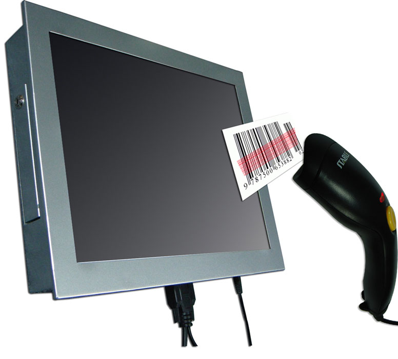 LCD Display With Barcode Scanners