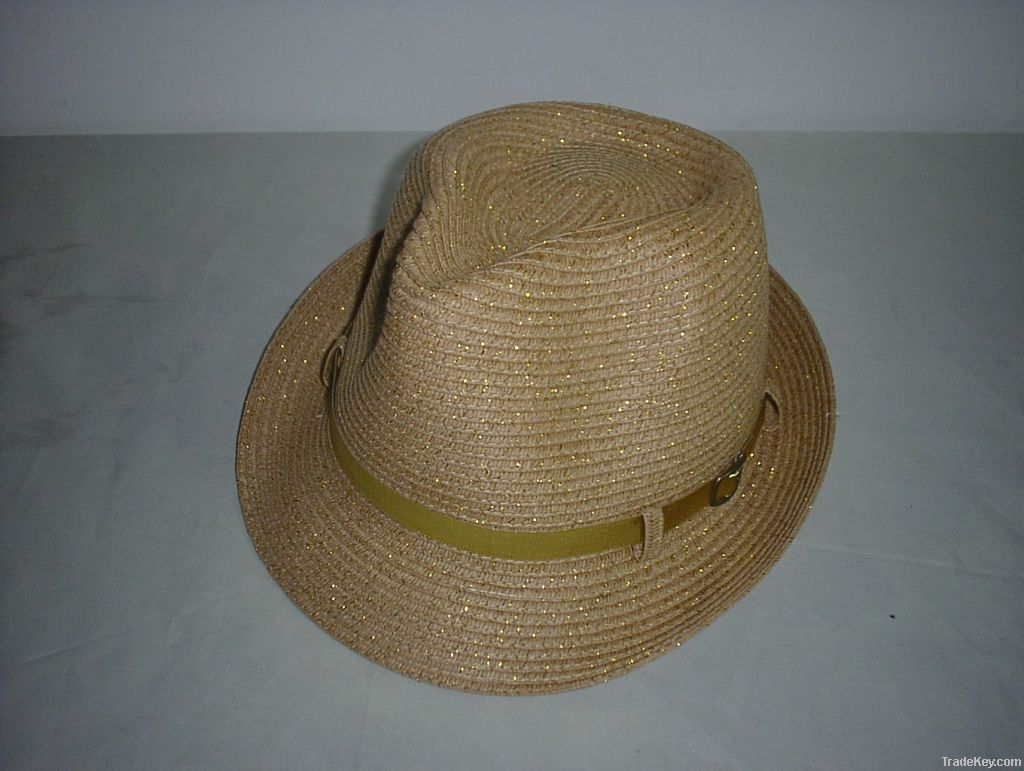 PAPER BRAIDED FEDORA