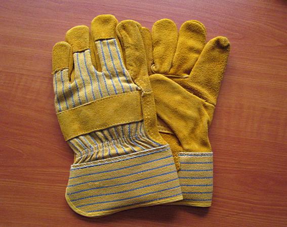 golden cow split leather work glove