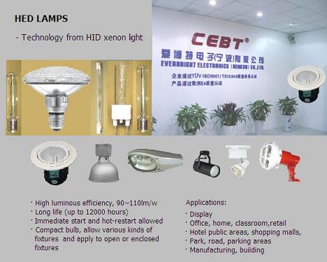 HED, HID Xenon lamps