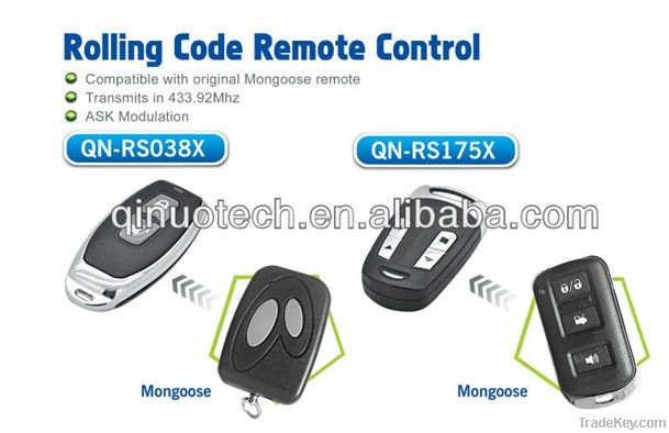 433.92Mhz Mongoose rolling code remote control