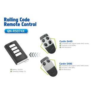 Rolling Code General Remote Control QN-RS074X