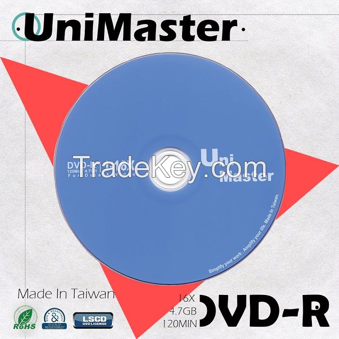 Unimaster Blank Dvd-r Logo 4.7gb 120min