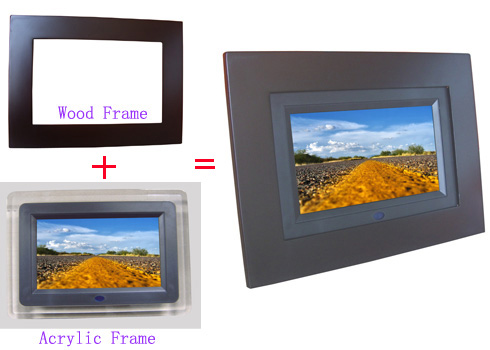 wooden digital frame digital inverter generator silver plated frame