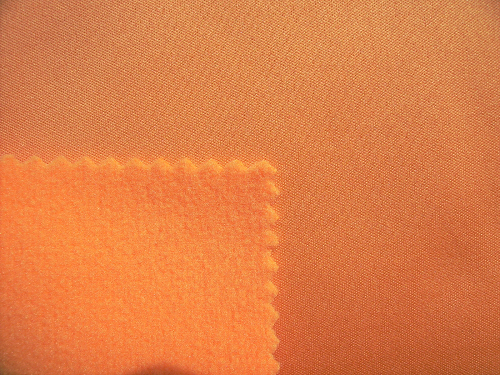 Plain cloth bonded with Polor fleece