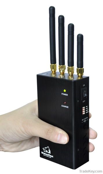 Handheld GSM WIFI 3G signal jammer with cooling fans