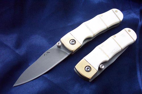 sand blast finish blade pocket knife