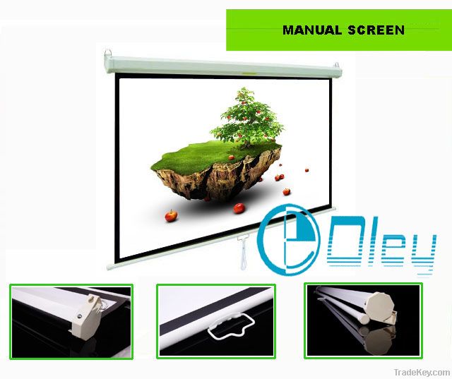 projection screen, Manual wall Screen from 72"-150