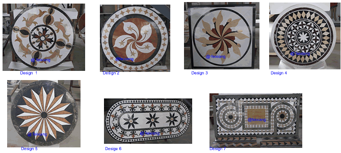 inlaid mable table tops, bench top, marble mosaic  table top