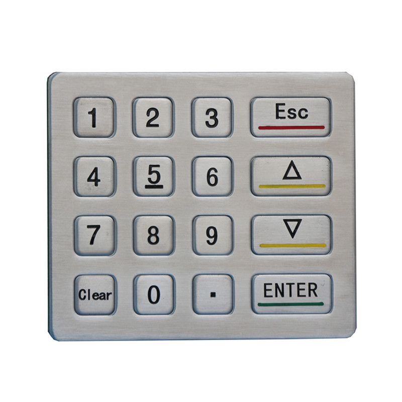 16 keys industrial stainless steel keypad for access control system