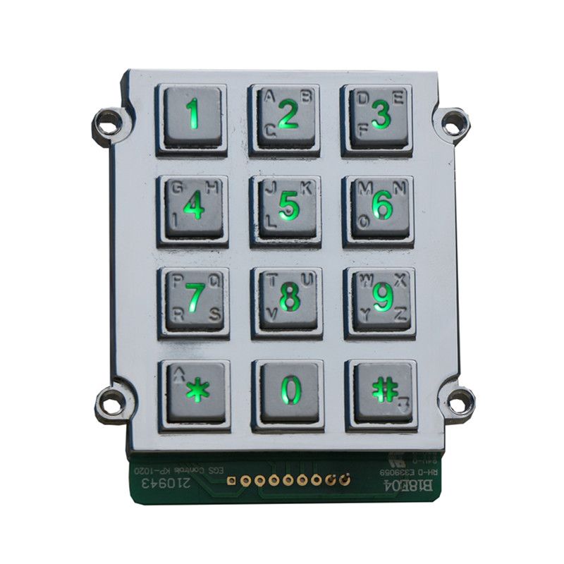 3x4 12keys Cnc Machines Zinc Alloy Payphone Keypad