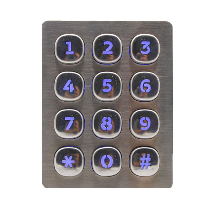 Waterproof Style 12keys backlight  USB/PS/2 Interface Type industrial  matrix security keypad for fuel dispenser