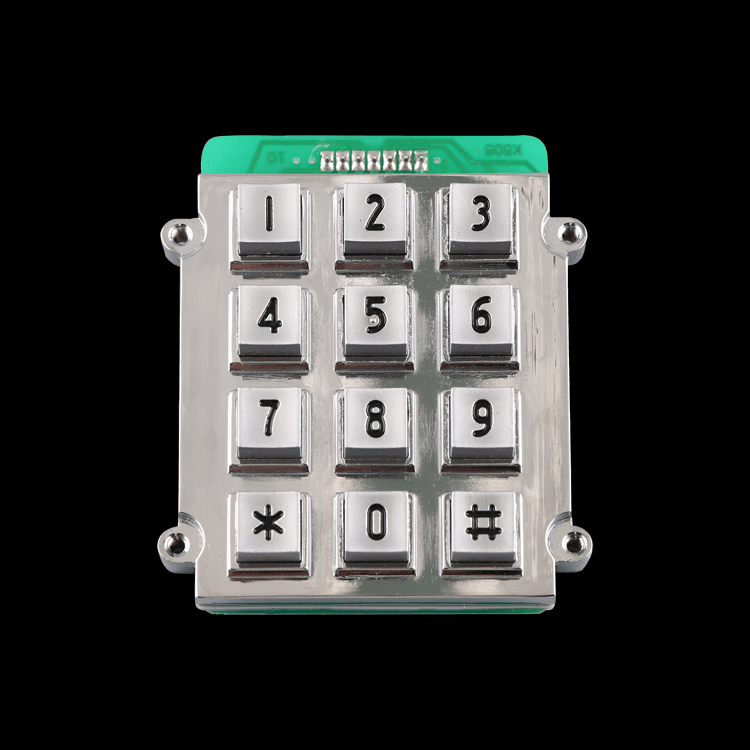 Industrial waterproof 3x4 12keys zinc alloy material keypad for outdoor