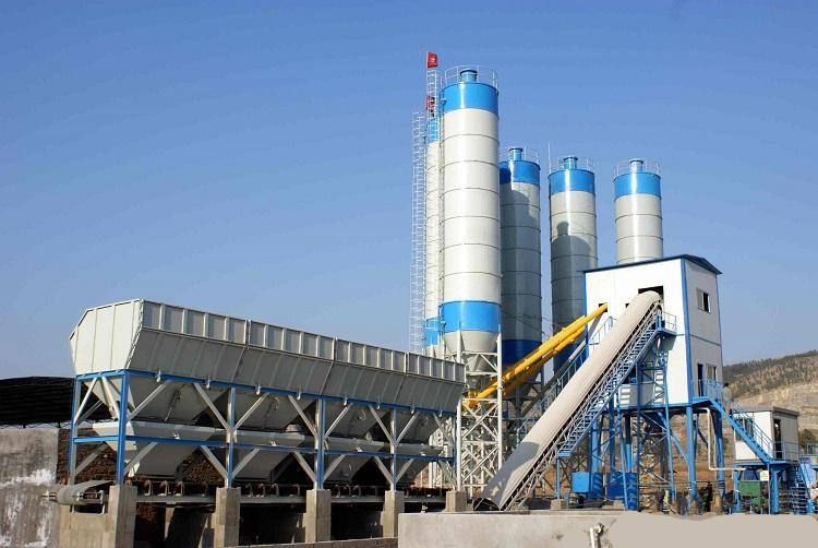 Belt Conveyor concrete mixing plant for mixing concrete