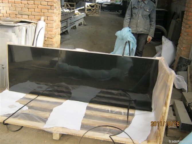 Natural absolute black granite slabs