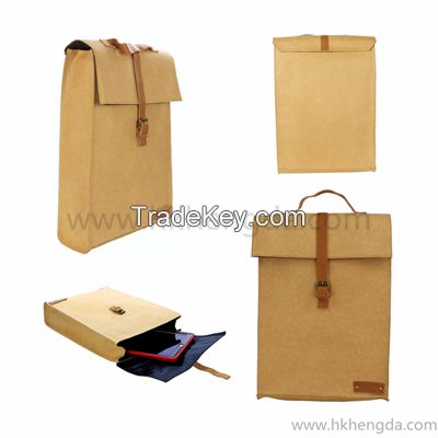 Nature style washable kraft paper Tote bag