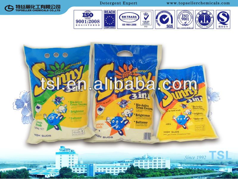 Sunny laundry detergent powder 500g bag washing powder for clothes clean and care