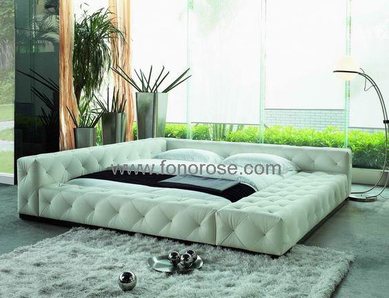 Modern leather bed W759