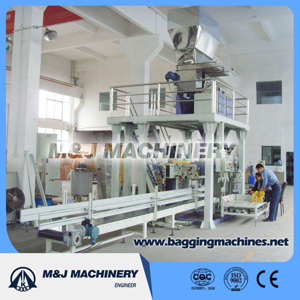 automatic powder packing machine, full automatic flour packaging machine for paper bag, pp woven bag with automatic bagging palletizing machine