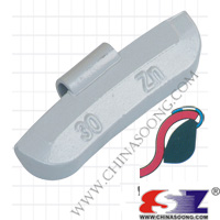 Zinc clip on weight