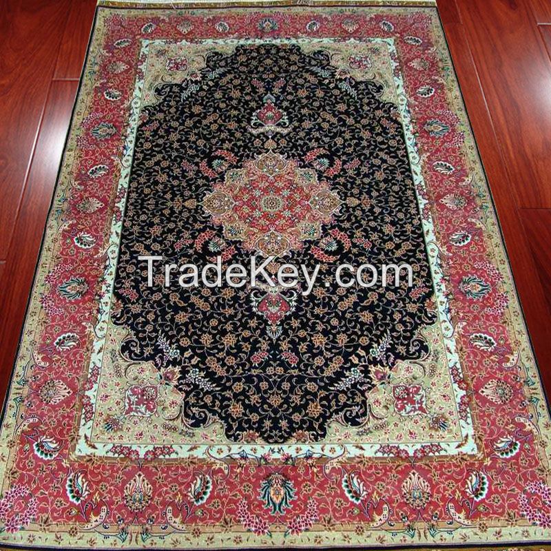 5x8 Red Oriental Persian Pure Silk Rugs Handmade Hand Knotted Carpets Chinese Facotry