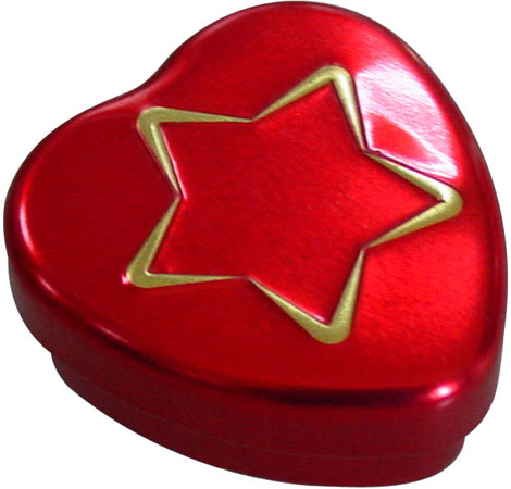 heart shape tin box