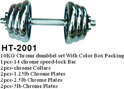 CHROMED DUMBBELL SET