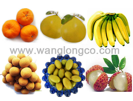 fresh fruit, Litchi, Pomelo, Orange, Banana