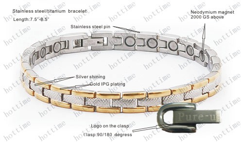 BIO titanium bracelet/magnetic jewelry