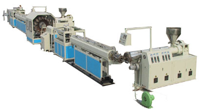 PVC Fibre Reinforced Pipe Extrusion Line, pipe extruding line, pvc pipe