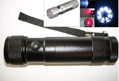 LED flashlight with laser light/LED lamp with laser light