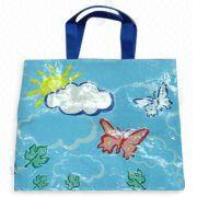PE/PP Woven Shopping Bag with Butterfly Print