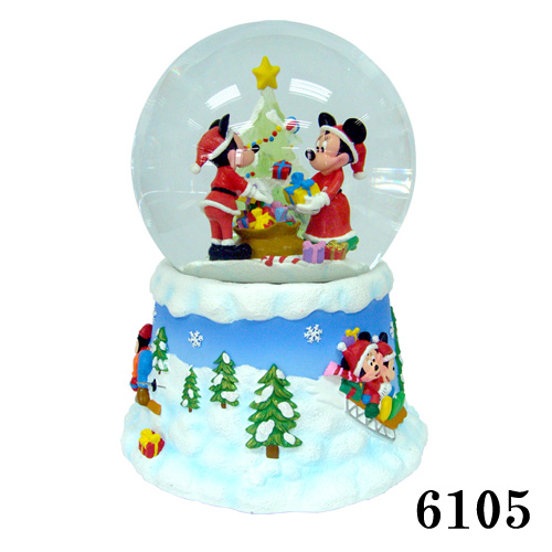 Mickey & Minnie Christmas  Water Globe