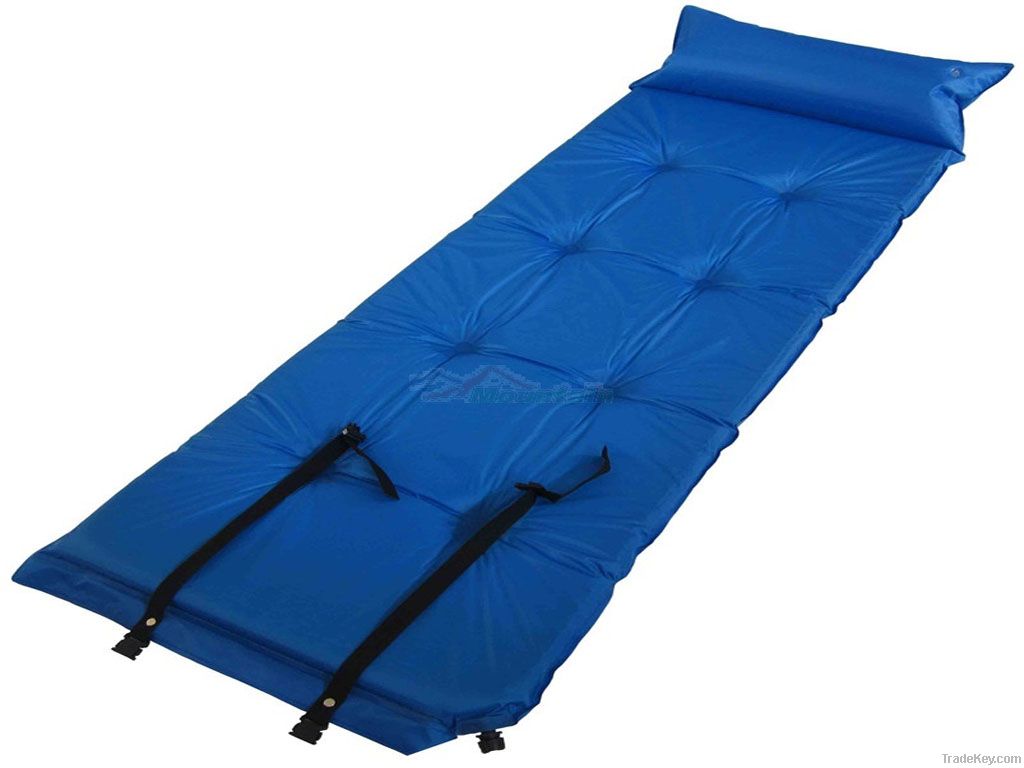 Inflatable outdoor camping mattress