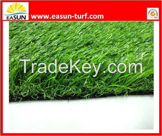 Soft Feeling and Durable Resistance Artificial Grass with Straight and Curly Fiber Applied in Landscaping and Gardening Decoration