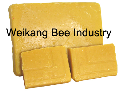 yellow  beeswax slab
