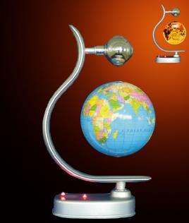 Electric magnet floating globe